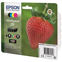 Epson 29 Inkjet Cartridge Value Pack - Black, Cyan, Magenta and Yellow (4 Cartridges)