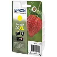Epson 29XL Strawberry Claria Home Ink Cartridge High Yield Yellow C13T29944012