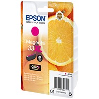 Epson 33XL Oranges Ink Cartridge High Yield Magenta C13T33634012