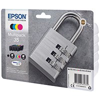 Epson 35 DURABrite 4 Colour Multipack, Black, Cyan, Yellow and Magenta