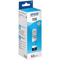 Epson 106 Ink Bottle EcoTank Cyan C13T00R240