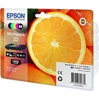 Epson 33 Oranges Claria Premium Ink Cartridge CMYK/Photo Black Multipack C13T33374011