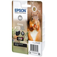 Epson 478XL Ink Cartridge Photo HD Claria High Yield Squirrel Grey C13T04F64010