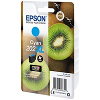 Epson 202XL Kiwi Claria Premium Ink Cartridge High Yield Cyan C13T02H24010