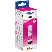 Epson 104 Ink Bottle EcoTank Magenta C13T00P340