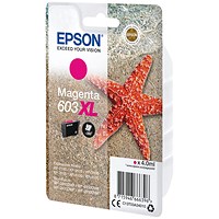 Epson 603XL Ink Cartridge High Yield Starfish Magenta C13T03A34010