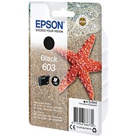 Epson 603 Starfish Ink Cartridge Black C13T03U14010