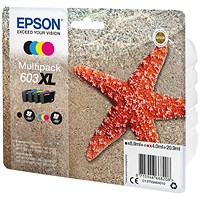 Epson 603XL Ink Cartridge Starfish High Yield Multipack CMYK C13T03A64010