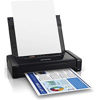 Epson WorkForce WF-110W A4 Wireless Portable Colour Inkjet Printer, Black