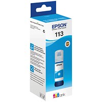 Epson 113 Ink Bottle EcoTank Pigment Cyan C13T06B240