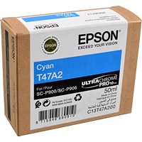 Epson T47A2 Cyan UltraChrome Pro 10 Ink 50ml C13T47A200