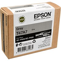 Epson T47A7 Grey UltraChrome Pro 10 Ink 50ml C13T47A700
