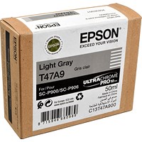 Epson T47A9 Ink Cartridge UltraChrome Pro 10 50ml Light Grey C13T47A900