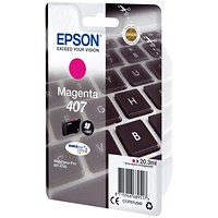 Epson 407 Ink Cartridge DURABrite Ultra WF-4745 Series Keyboard Magenta C13T07U340