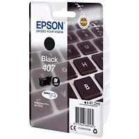 Epson 407 Keyboard DURABrite Ultra Ink Cartridge Black C13T07U140