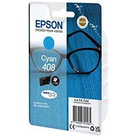 Epson 408 Glasses DURABrite Ultra Ink Cartridge Cyan C13T09J24010