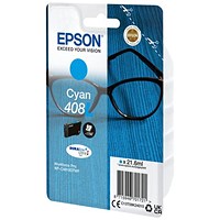 Epson 408L Glasses DURABrite Ultra Ink Cartridge High Yield Cyan C13T09K24010