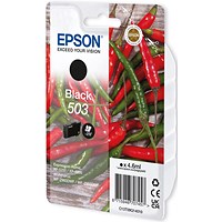 Epson 503 Ink Cartridge Chilli Black C13T09Q14010