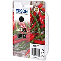 Epson 503XL Ink Cartridge High Yield Chilli Black C13T09R14010