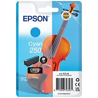 Epson 250 Violin Claria Photo HD Ink Cartridge Cyan C13T16N24010