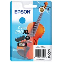 Epson 250XL Violin Claria Photo HD Ink Cartridge HY Cyan C13T16P24010