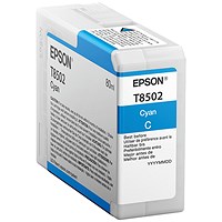 Epson T8502 Ink Cartridge 80ml Cyan C13T850200