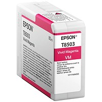 Epson T8503 Ink Cartridge 80ml Vivid Magenta C13T850300