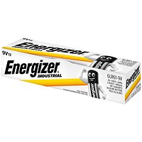Energizer Industrial 9V Alkaline Batteries, Pack of 12 Energizer Industrial 9V Alkaline Batteries, Pack of 12