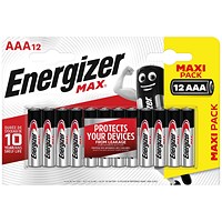 Energizer Max AAA/E92 Batteries - Pack of 12