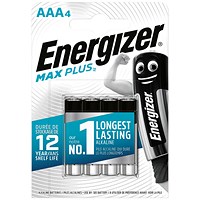 Energizer Max Plus AAA Batteries (Pack of 4)