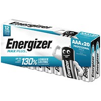 Energizer Max Plus AAA Batteries, Pack of 20 Energizer Max Plus AAA Batteries, Pack of 20