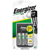 Energizer USB Rechargeable Battery Charger, Comes with 4 x AA Rechargeable Batteries