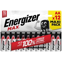 Energizer Max AA Alkaline Batteries, Pack of 12