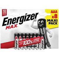 Energizer Max AAA Alkaline Batteries, Pack of 8