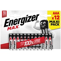 Energizer Max AAA Alkaline Batteries, Pack of 12