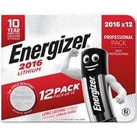 Energizer Lithium CR2016 Coin Cell Battery (Pack of 12)