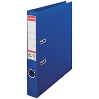 Esselte A4 Lever Arch Files, 50mm Spine, Plastic, Blue, Pack of 10