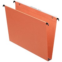 Rexel Crystalfile Classic Lateral File Manilla Square-Base 50mm W330xH280mm Orange Ref 70673 Pack of 25