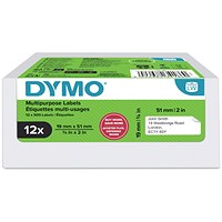 Dymo Multipurpose Labels 19x51mm 500 Labels (Pack of 12) 2234186