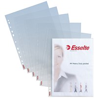 Esselte A4 Plastic Pockets, 105 Micron, Top Opening, Pack of 25