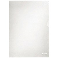 Esselte Embossed A4 Folders, Clear, Pack of 100