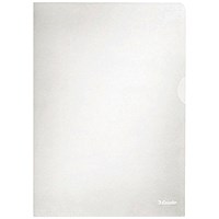 Esselte Embossed A4 Folders, Clear, Pack of 100