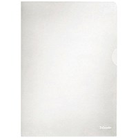 Esselte Embossed Folders A4 Clear (Pack of 100)