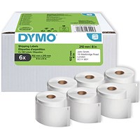 Dymo 2177565 LabelWriter DHL Shipping Labels, Black on White, 102x210mm, 140 Labels Per Roll, Pack of 6