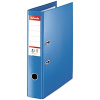 Esselte Foolscap Lever Arch Files, 75mm Spine, Plastic, Blue, Pack of 10
