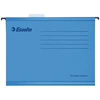 Esselte Classic Manilla Suspension Files, V Base, A4, Blue, Pack of 25