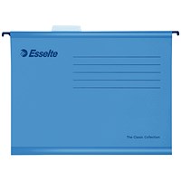 Esselte Classic Suspension Files, A4, Blue, Pack of 25