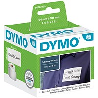 Dymo 99014 LabelWriter Thermal Shipping Labels, Black on White, 54mmx101mm, Pack of 220