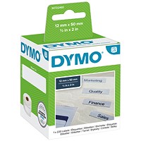 Dymo 99017 LabelWriter Suspension File Thermal Labels, Black on White, 50x12mm, 220 Labels Per Roll