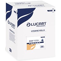 Lucart Embossed Hygiene Rolls, 40m, Blue, Pack of 24